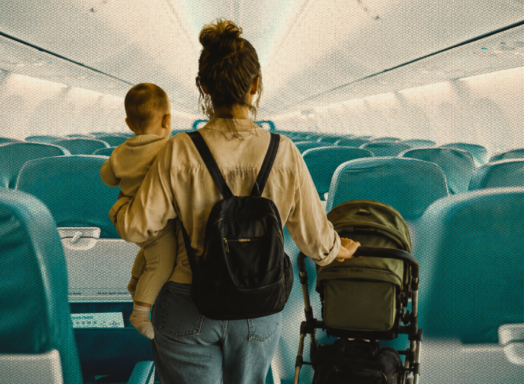 Viajando de avião com bebês e crianças pequenas